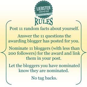 The Liebster Blog Award!